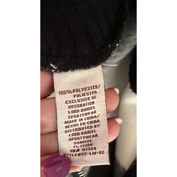 Le Moda Black and White Buttalo Check Zip Up Kimono - Picture 6 of 6